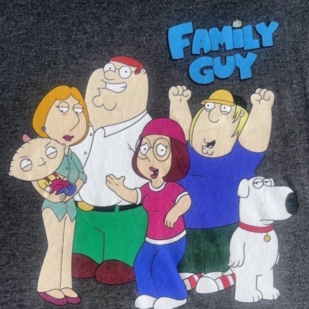 FAMILY GUY TV Show Griffin Family  Logo T-Shirt Size Men's 2XL Ripple Junction